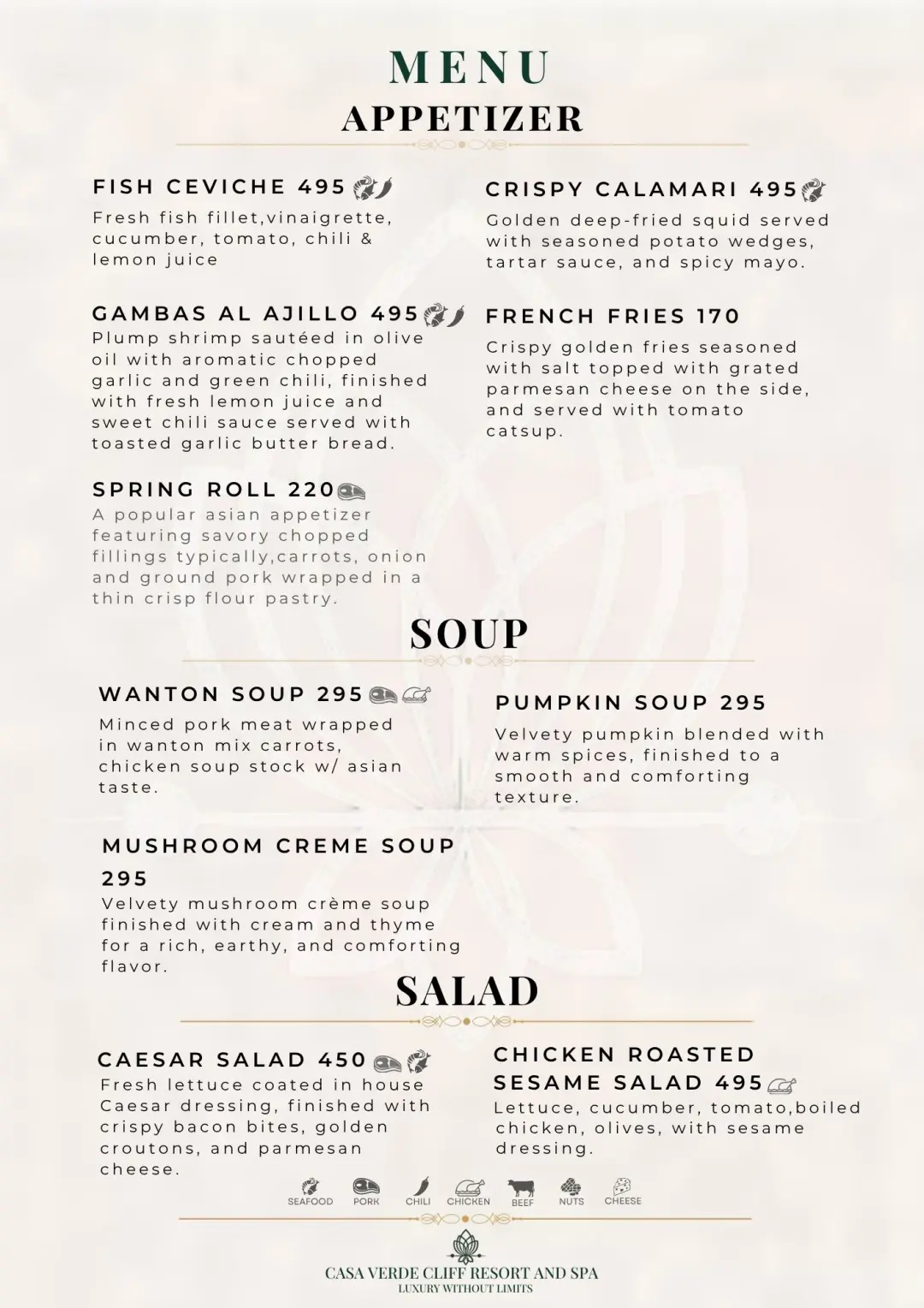 Menu Page
